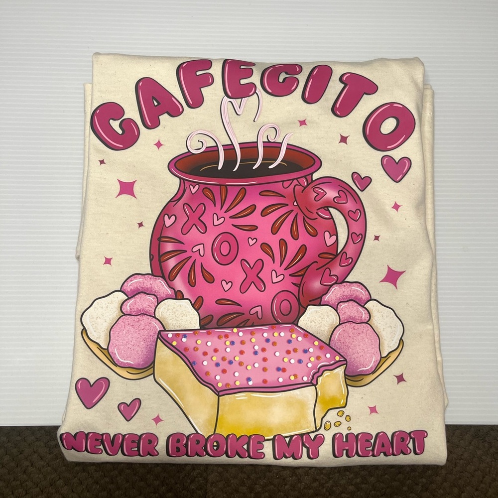 🆕 Cafecito never broke my heart Graphic Tee